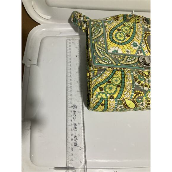 Vera Bradley Julia Lemon Parfait Crossbody Shoulder Bag, Turn Lock Closure, Sz M - Picture 13 of 14